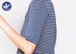 Shinny Micro Lurex Womens Knit Pullover Sweater V Neck Small Stripes Slim
