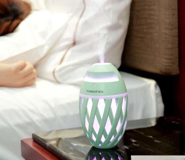 320ml Portable Mini Mist Car Rugby Humidifier USB Rechargeable Olive Ball