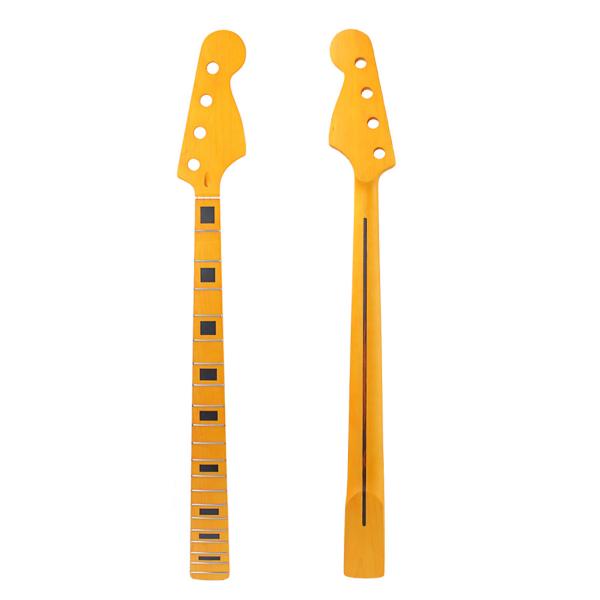 Electric Bass Guitar Neck Gloss Finish 20 Fret Maple Wood Bass Guitar Neck
