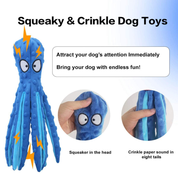 Amazon Best Interactive Training Stuffed Octopus Toys For Small Dogs