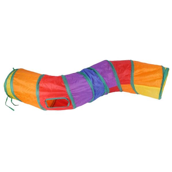 Pet Cat Tunnel Cat Rainbow Three-Way Interactive Cat Toy Drill Bucket Folding