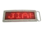 White color LED message belt buckle