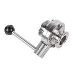Food Grade Quick Installation Butterfly Valve DIN 3A SMS Stainless Steel 304 316