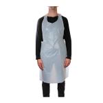 Sanitary Plastic Disposable Aprons Blue / White For Food Industry