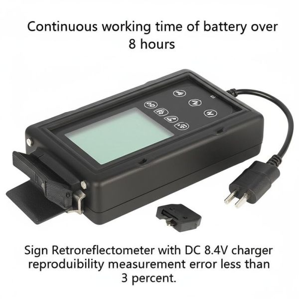 China Continuous working time of battery over 8 hours Sign Retroreflectometer with DC 8.4V charger and reproducibility measurement error less than 3 percent factory