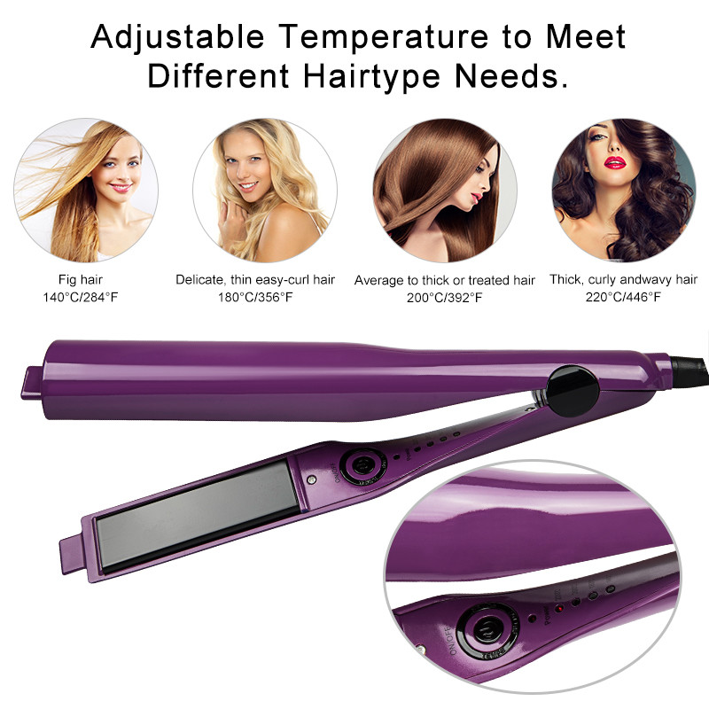 LED Display Titanium Hair Straightener And Curler 248F-450F