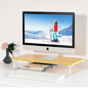 China FSC Office MDF Wooden Metal Furniture Desktop Computer Stand Single Layer factory