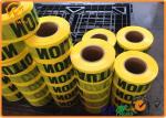 Underground Warning Yellow Black Warning Tape , Adhesive Danger Barricade Tape