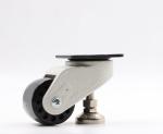 Aluminum Alloy Body PA6 Swivel Universal Caster Wheels 800kg With Flange Brake