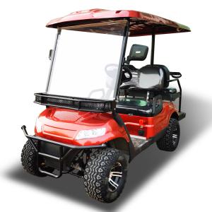 China Red Steel Frame 4 Seater Golf Cart Electric LSV With LED Lighting And LCD Display Screen factory