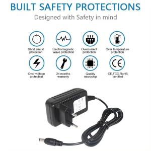 12V 1A EU Power Adapter AC to DC 5.5x2.1mm CE Certified