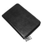 Big Capacity Leather Zippered Multi Compartment Travel Document Organizer Wallet