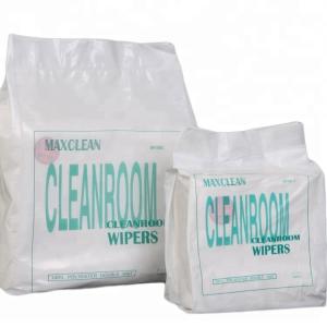 China White Cleanroom Disposable Paper Wiper Spunlace Nonwoven 300pcs/Pack 6*6inch factory