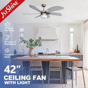 China 42 Inches Modern Remote LED Ceiling Fan Decorative 6 MDF Blades factory