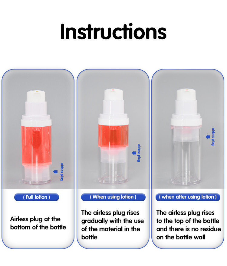AS Airless Pump Bottle 30ml 50ml Skin Care Packaging For Lotion Face Cream UKA71