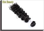 Weft Deep Wave Peruvian Virgin Remy Human Hair Extensions Black 14" - 28"