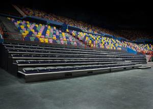 China Comfortable Upholstered Outdoor Stadium Seating , Lumbar Support Key Arena Seating factory