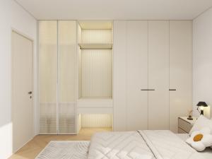 China Modern Custom Clothes Organizer Storage Closet Cabinet Glass Door Wood Walk In Wardrobe factory