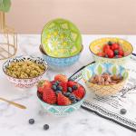 Colorful Soup Ceramic Bowl , Porcelain Bowl Microwave Safe With Custom Logo