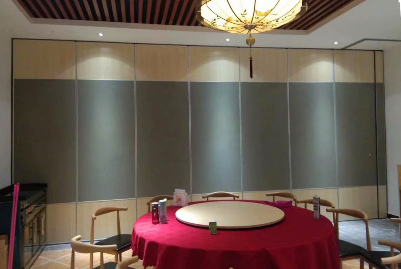 Hotel Folding Partition Wall , Wooden Acoustic Movable Partition