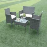 Garden Wicker Table And Chairs Plastic Wicker Sofa Set Rattan Patio Leisure