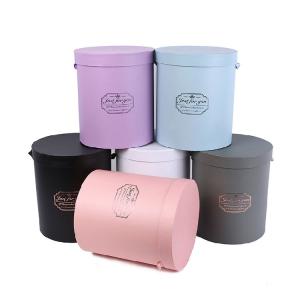 China Gift Cylinder Bouquet Flower Box Packaging With Ribbon Custom factory