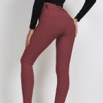 Women Burgundy Riding Breeches Quick Dry Silicone Grip Full Seat Riding Breeches