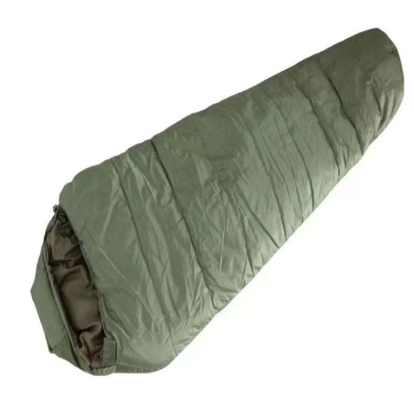 Green Outdoor Camping Sleeping Bag Custom Lightweight Sleeping Bag With Hollow