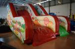 PVC Tarpaulin Forest Commercial Inflatable Water Slides / Outdoor Mini Dry Slide