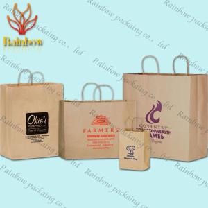 China Reycled Handmade Paper Shopping Bag Custom Luxury Printed Delicate factory