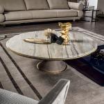Glossy Marble Unique Custom Coffee Tables 1300mm Modern