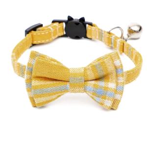 China Dog Pure Cotton Plaid 28X1cm Pet Bow Tie factory