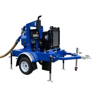 China Two-Wheel Self Priming Dewatering Pump Max Head 43m Agricultural Diesel Water Pumps for Irrigation on sale