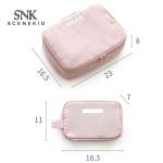 Double Zip Travel Portable Toiletry Fashion Samll Cosmetic Bag