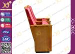 Conference Hall / Church Auditorium Chairs Wooden With Folding Writing Table