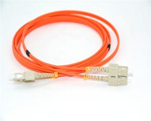China LSZH 2.0mm Fiber Optic Patch Cable 3ft SC To Duplex OM2 Multimode Red Color factory