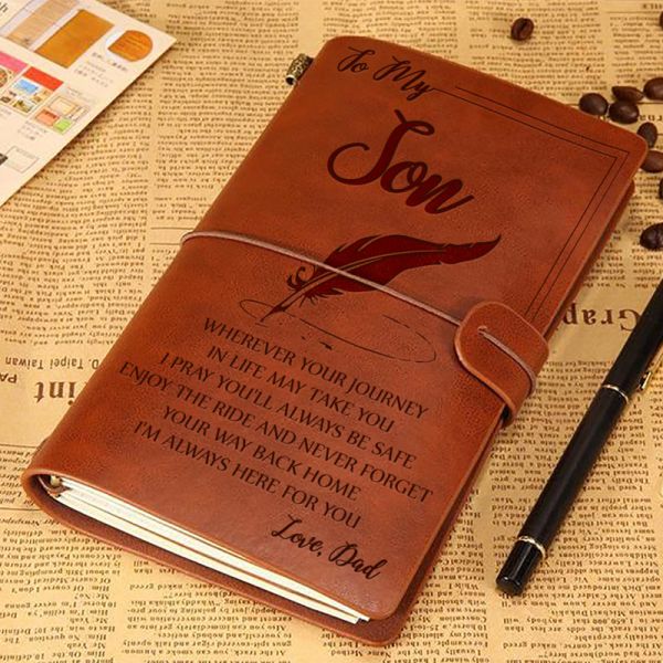 Business Office Gift Promotion PU Leather Writing Travelers Notebook for Travel Diary