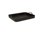 Metal Lock Custom Jewelry Gift Boxes Leather Serving Tray Imitation Leather