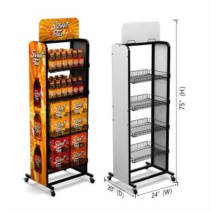 China Metal mobile essential body oil promotional store foldable display rack with poster and price tagsoil rack display factory