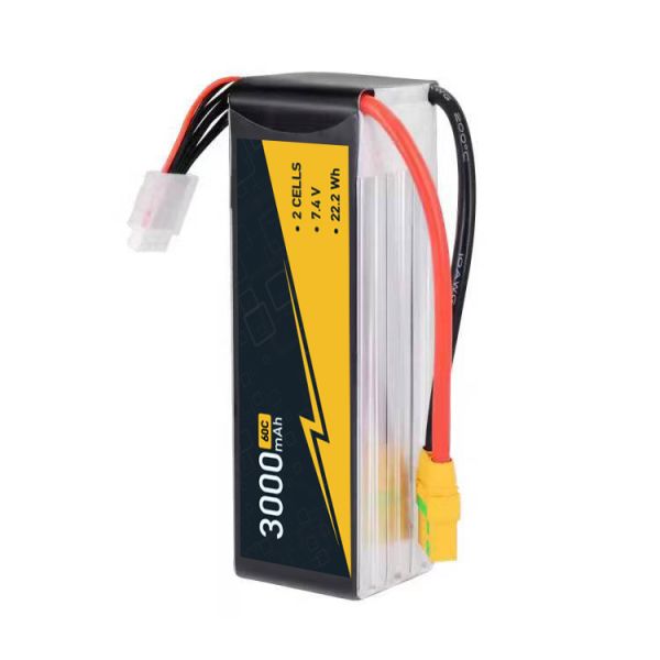 Lightweight 2s 3s 4s 6s 3000mah Lipo Battery 60C 7.4 V Rc Car Battery