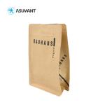 200microns Resealable Kraft Paper Zipper Bags BPA Free Clear Window