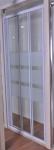 Custom Glass Shower Door , 3Pcs Shower Sliding Glass Doors With White Painted