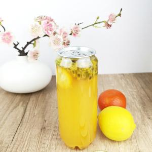 China 500ml Food Grade Clear Plastic PET Containers With Can Lids Milk Beverages factory