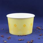 Single Serve Takeaway Ice Cream Tubs , Yogurt Paper Cups With Plastic Dome Lids