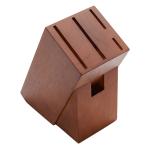 10cm Brown Walnut Knife Block Set Stainless Steel Food Grade Sharpness 1.4kg