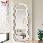 MDF Glass Mirror Customized Frame Width Dressing Room Hotel Art Deco Wall Mount