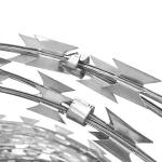 Stainless Steel Galvanized Barbed Wire , Easy Maintenance Razor Wire Mesh