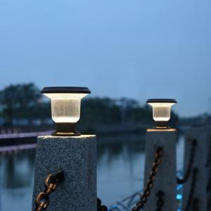 China Aluminum Die Cast PC Shade Outdoor Water Proof Fence Solar LED Garden Gate Pillar Light factory