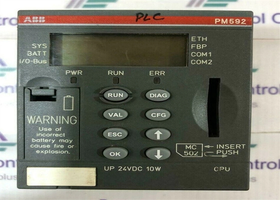 China PM592-ETH 1SAP150200R0271 AC500 PLC Programmable Logic Controller 4MB Ethernet factory