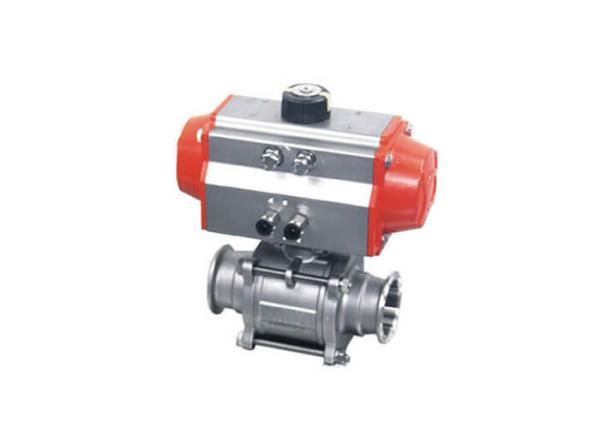 Intelligent Sanitary Control Valves Pneumatic Operated Ball Valve SS304 DN10